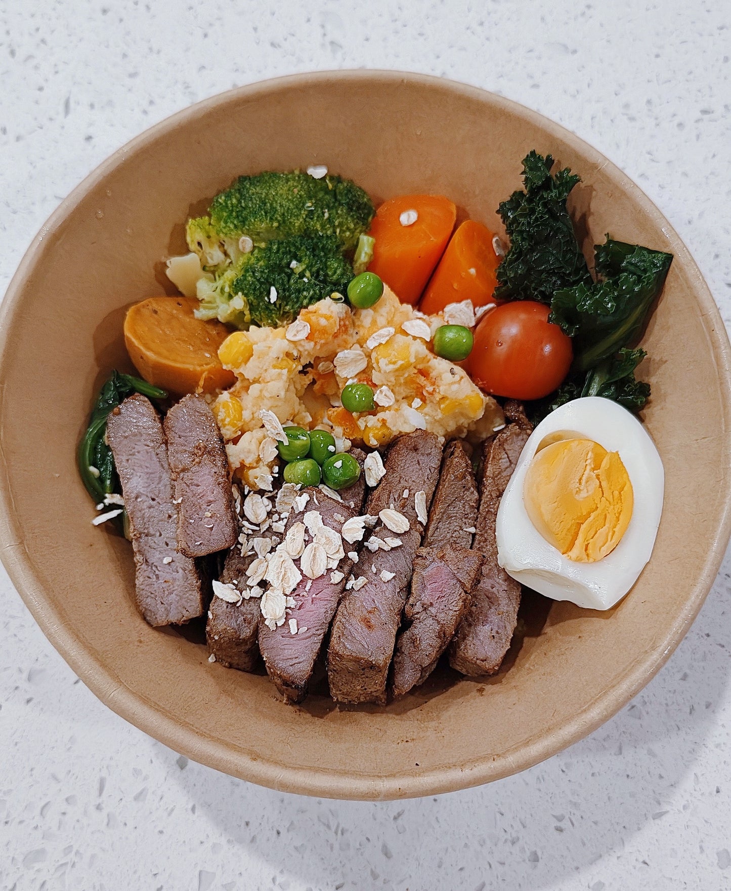 【周四B餐】蒜香牛排能量碗