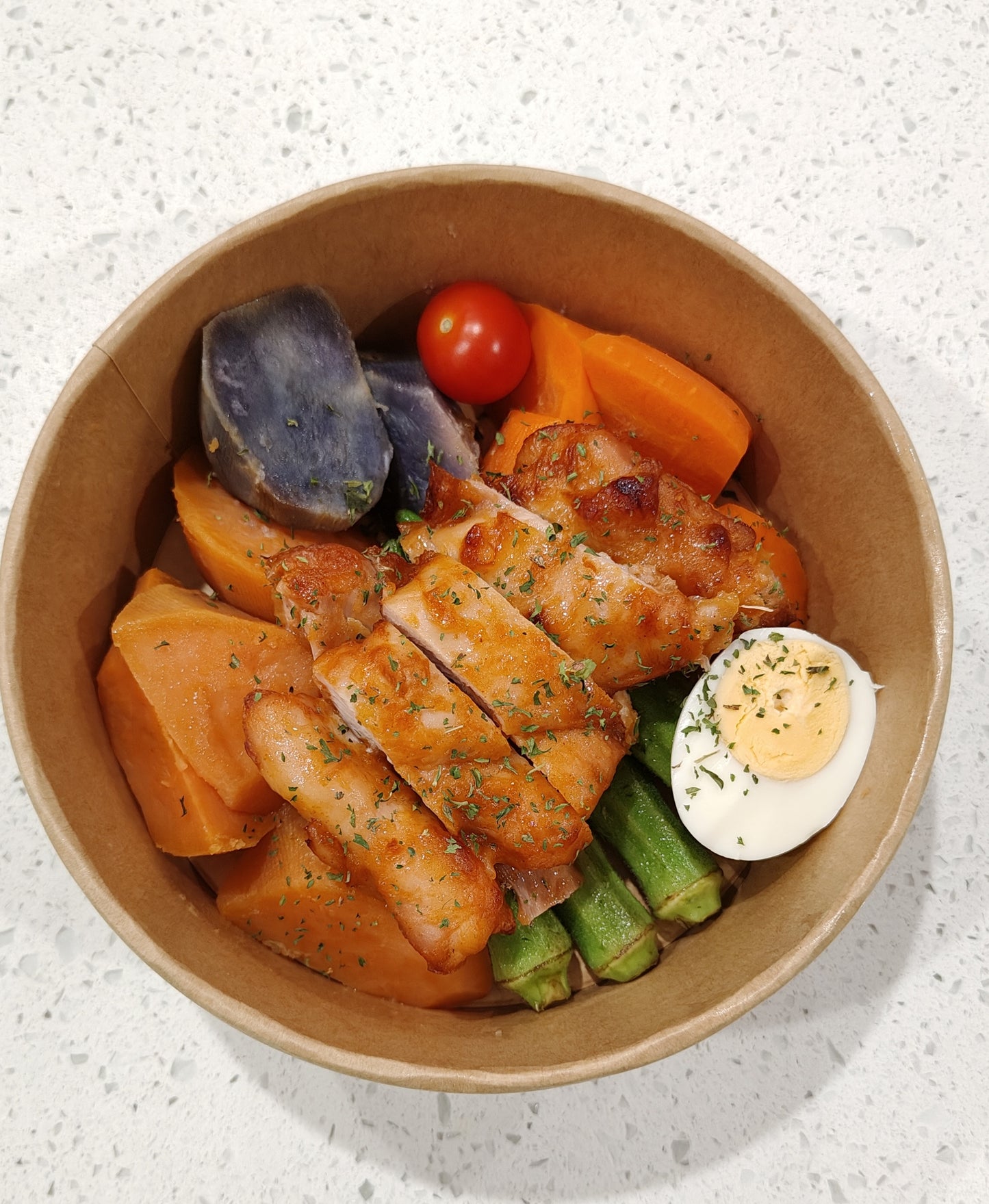 【周四A餐】奥尔良鸡腿排能量碗 (紫米藜麦饭)