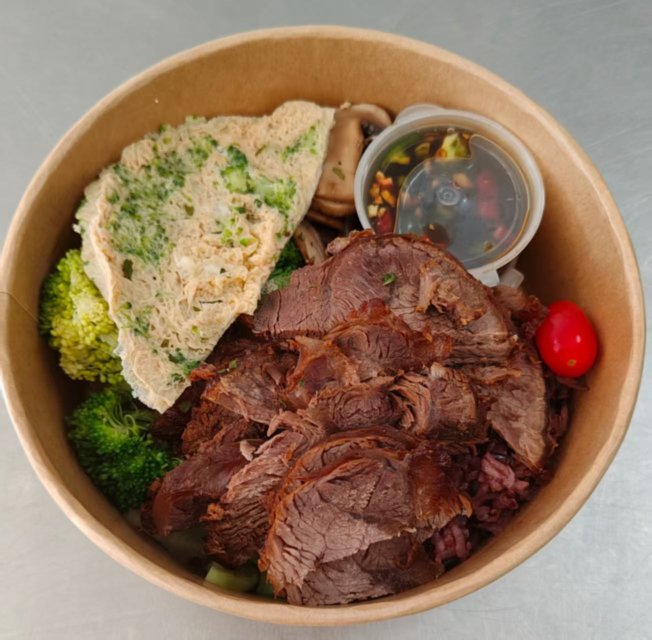 【周一E餐】牛腱/藤椒牛腱能量碗 (提供辣/不辣两种酱汁) (紫米藜麦饭)