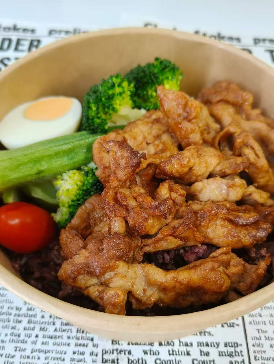 【周四A餐】香煎沙茶里脊能量碗