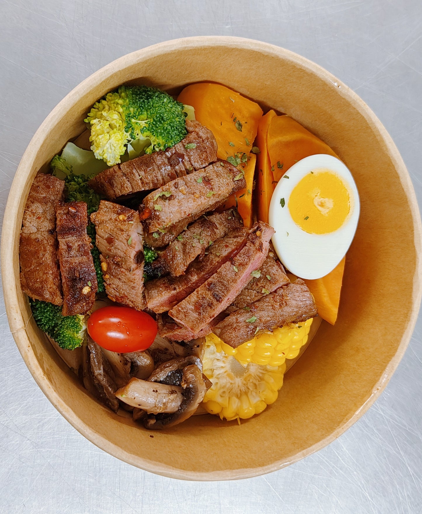 【周二B餐】川香牛排能量碗 (微辣) (紫米藜麦饭)