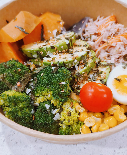 【周二A餐】吞拿鱼蟹柳滑蛋能量碗 (紫米藜麦饭)