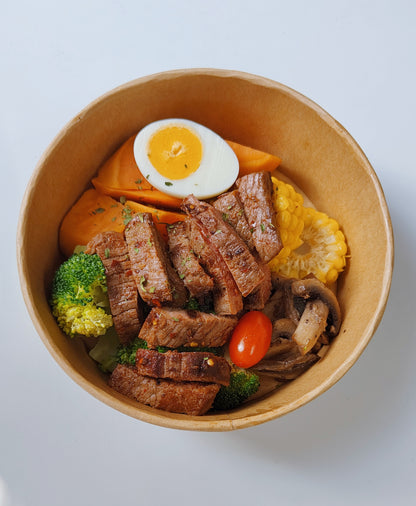 【周二B餐】川香牛排能量碗 (微辣) (紫米藜麦饭)