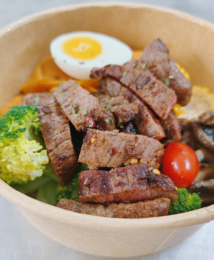 【周二B餐】川香牛排能量碗 (微辣) (紫米藜麦饭)