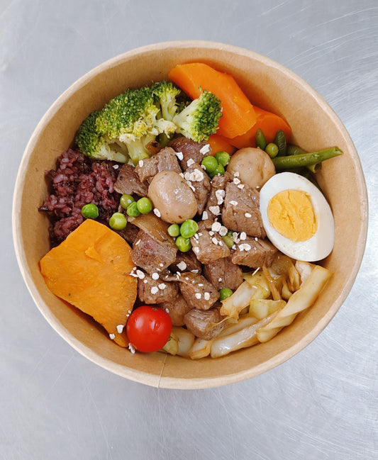 【周三B餐】黑椒牛肉能量碗 (紫米藜麦饭)